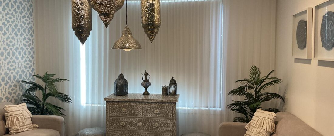 Blockout blinds and sheer curtains in a Melbourne home