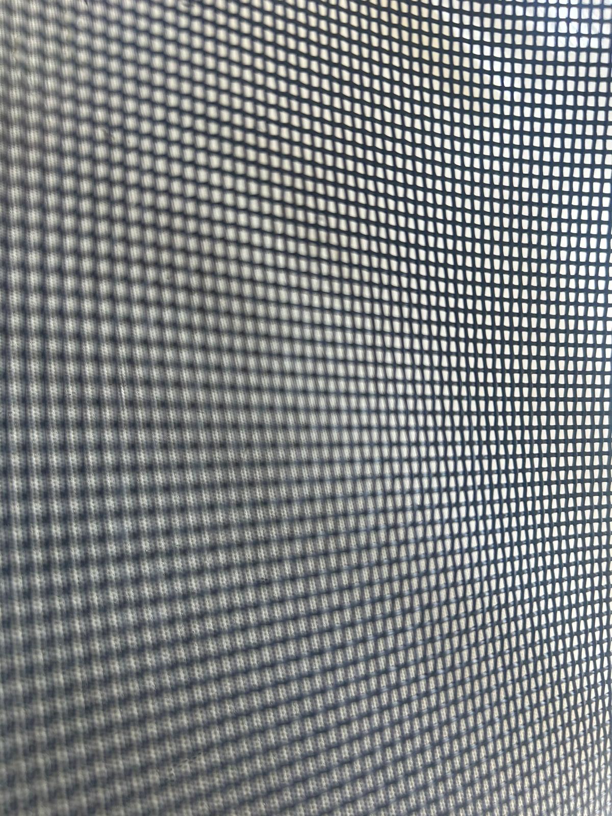 Flyscreen mesh fitted to an aluminium frame