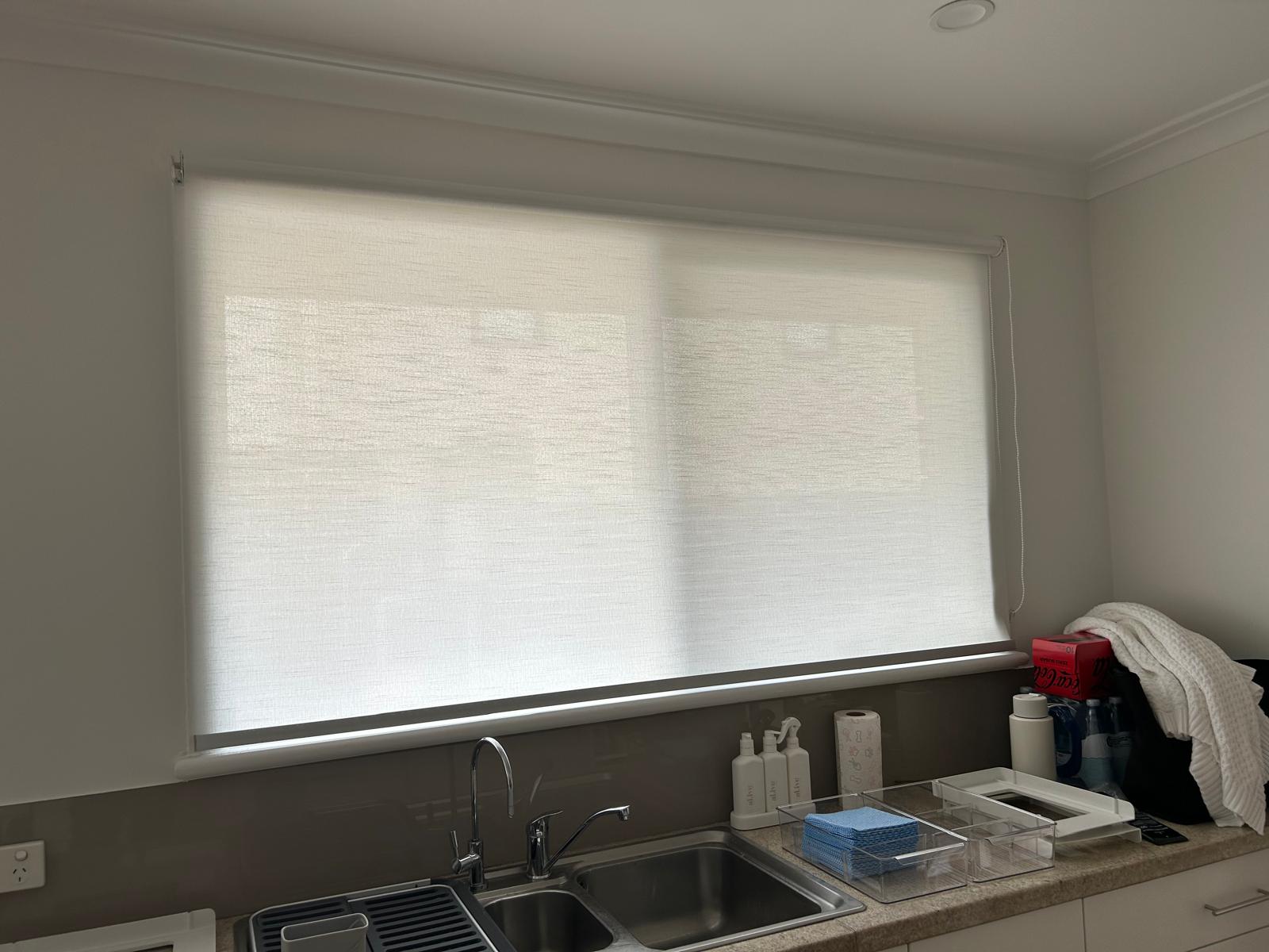 Light Filtering Roller Blind installation