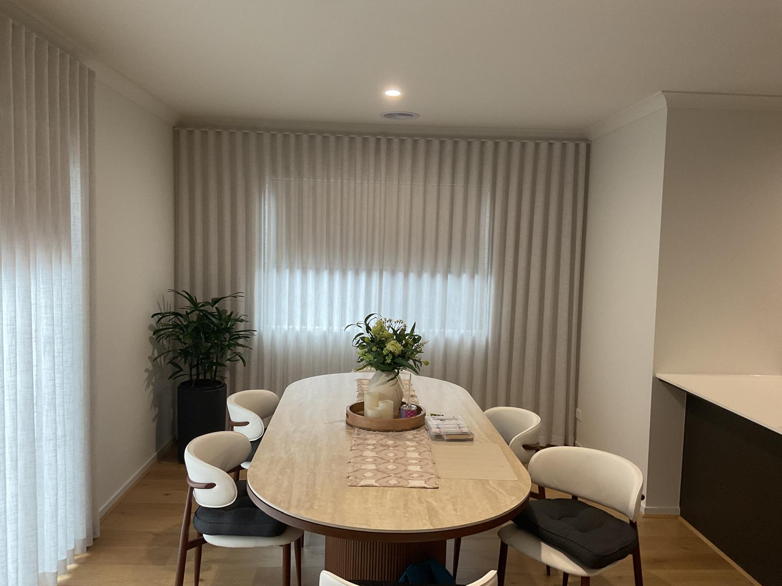 Perfect Fold Sheers across a bright living room